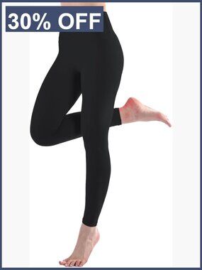 High Waisted Workout Leggings, Buttery Soft Polyester Blend, Full Length Fit